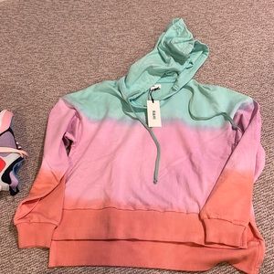 NWT RAHI tie dye ombré light weight hoodie